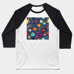 Space View -Stars In Space Pattern Baseball T-Shirt